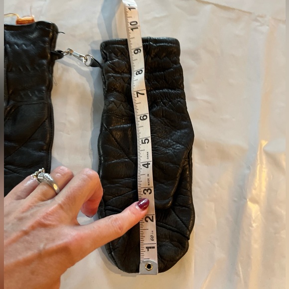 Genuine Deerskin Stay SOFT Black Leather GLOVES Mittens Medium VINTAGE Womens M - Picture 11 of 14